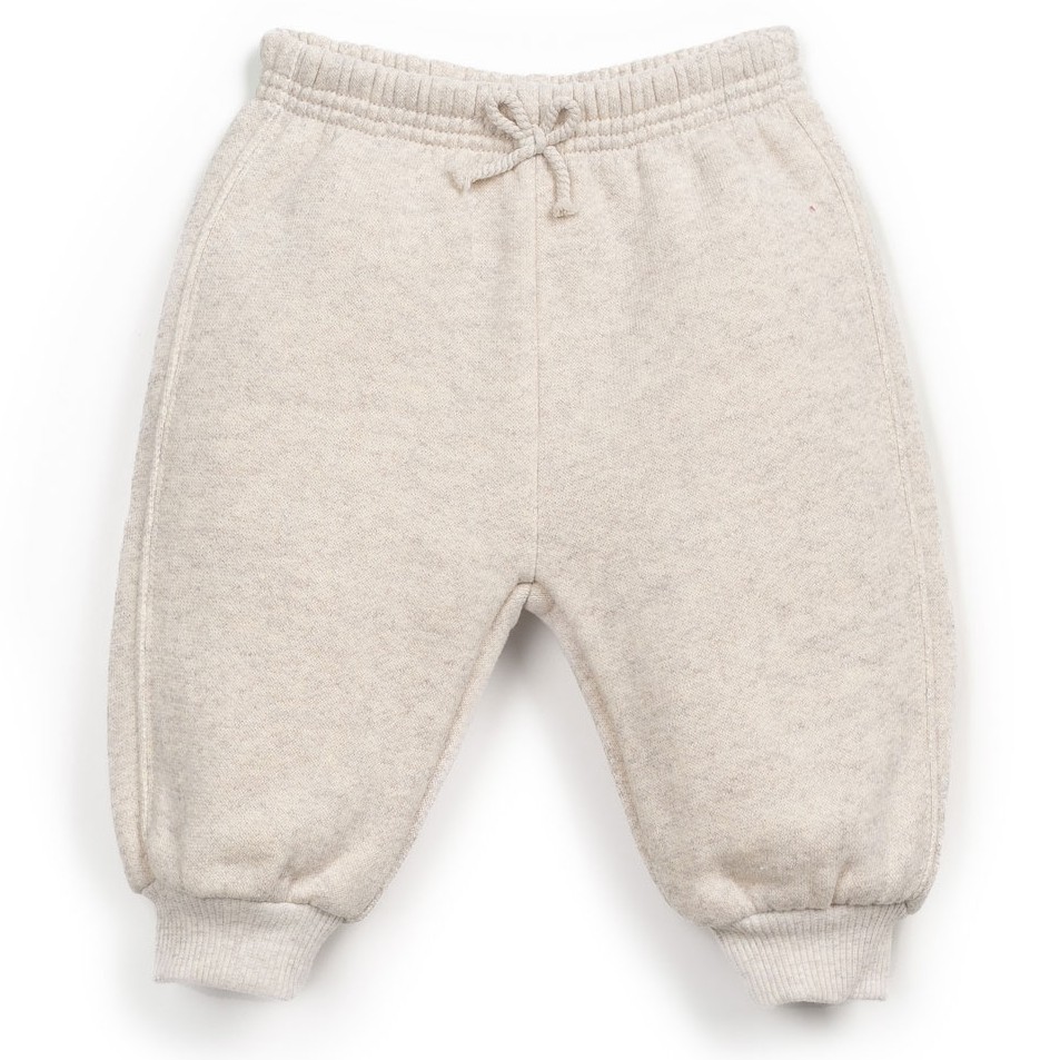 Baby Sweatshirt W/ Collar & Fleece Trousers Ecru