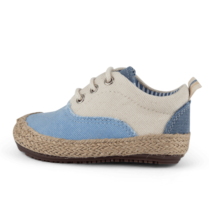 Eco Derby Shoes | Blue/Cream