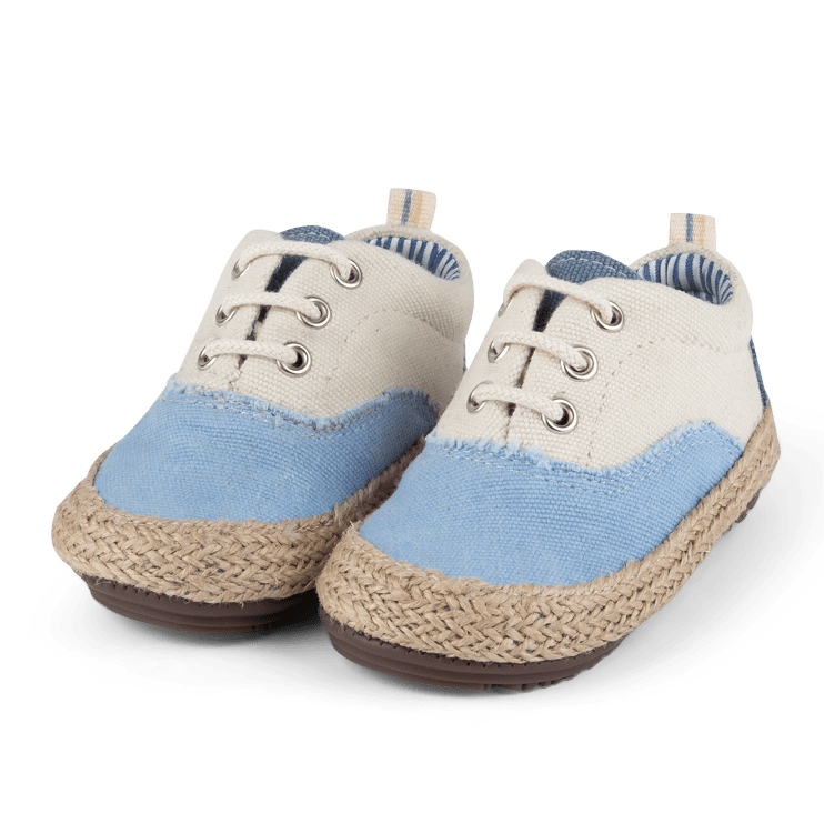 Eco Derby Shoes | Blue/Cream