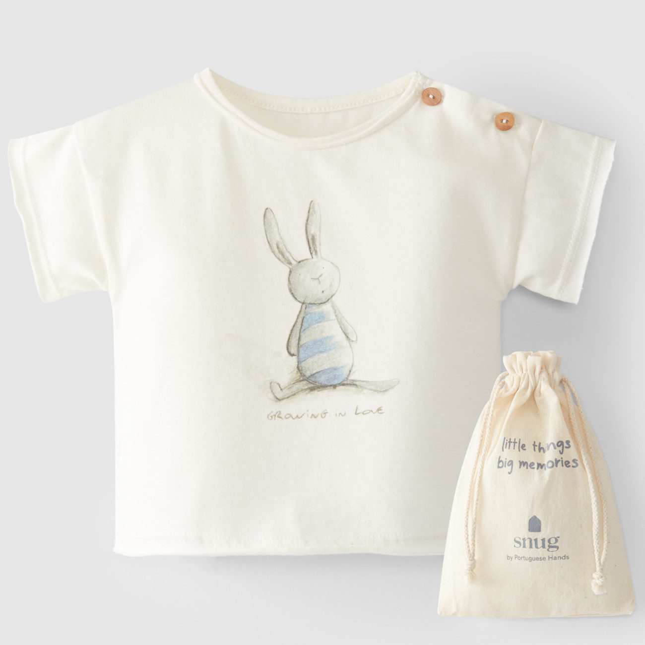 Bunny T-Shirt W/ Gift Bag | Light Grey