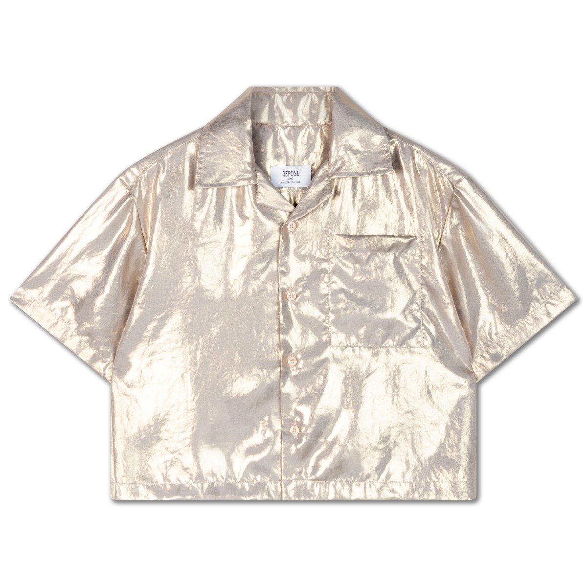 Cropped Shirt | Shimmers Of Gold