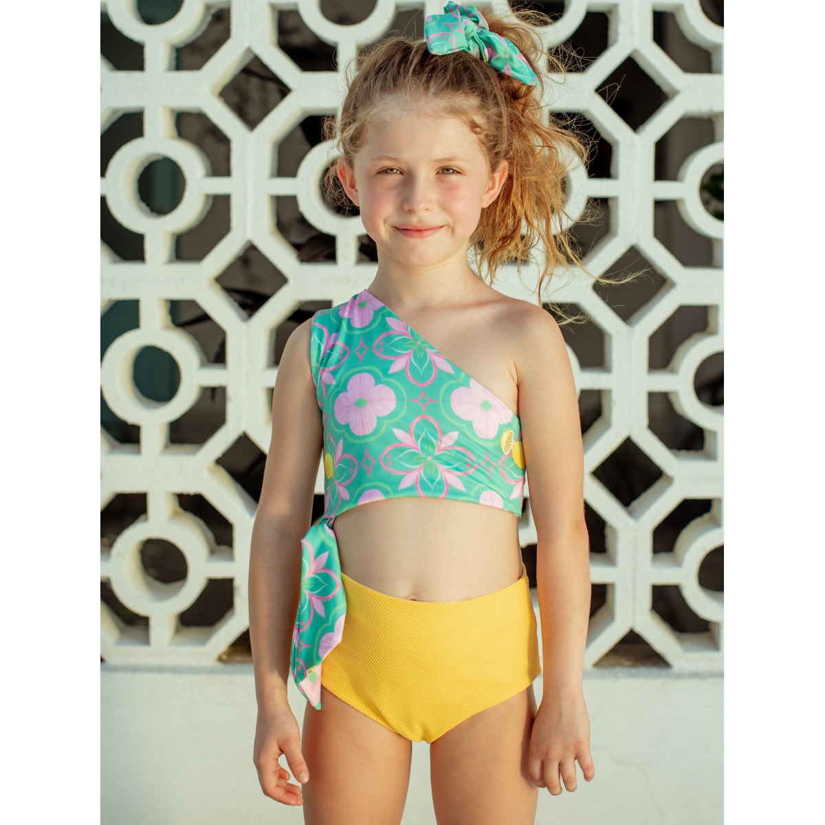 Azulejo Verde Knot Trikini