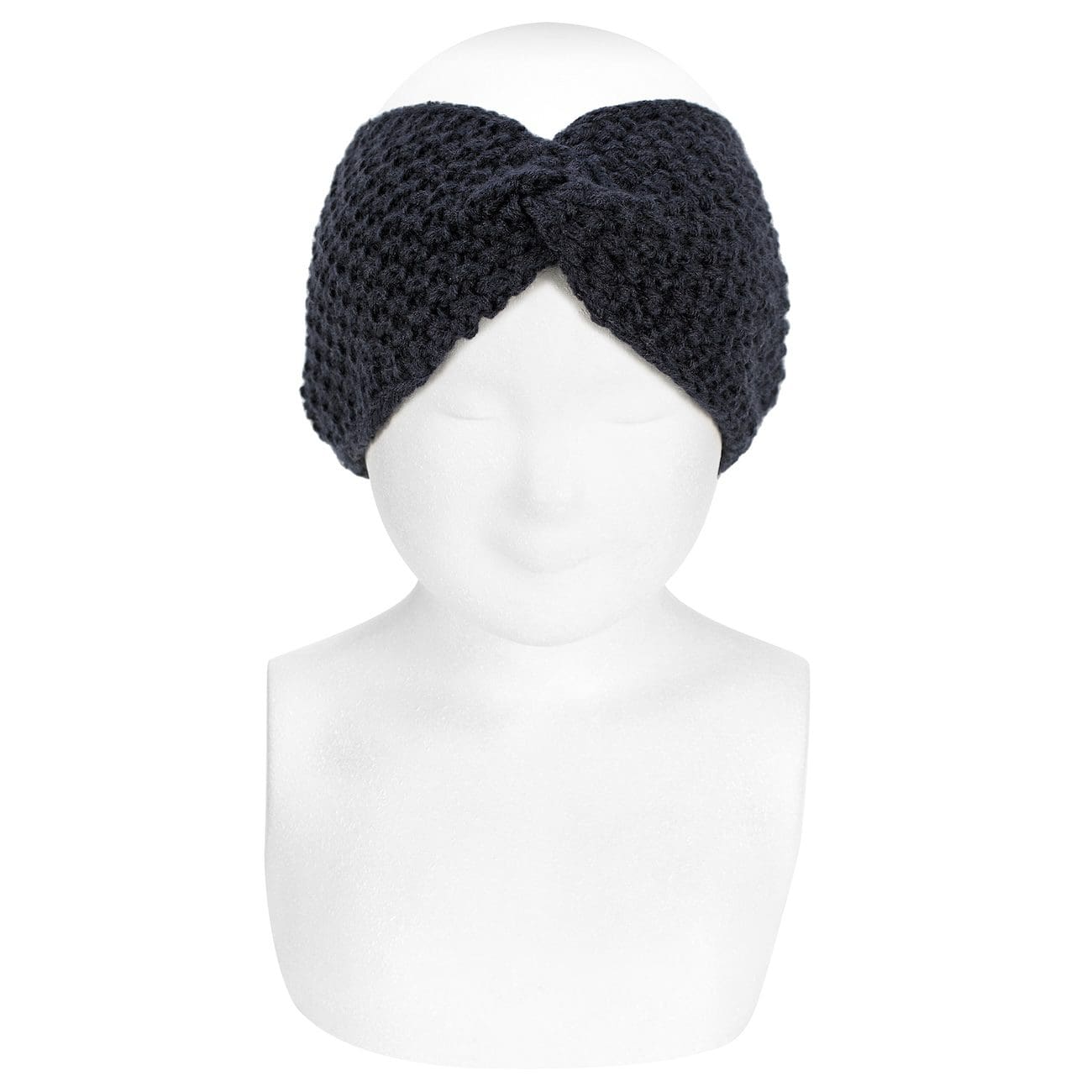 Knotted Hand Stitch Hair Turban | Black 900