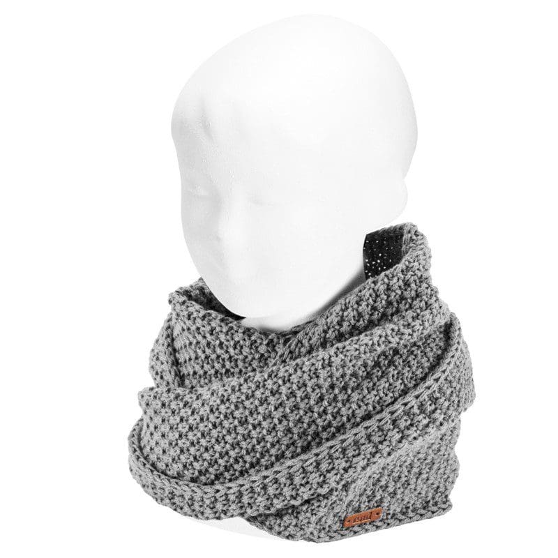 Bulky Sand Stitch Infinity Snood-Scarf | Light Grey 230