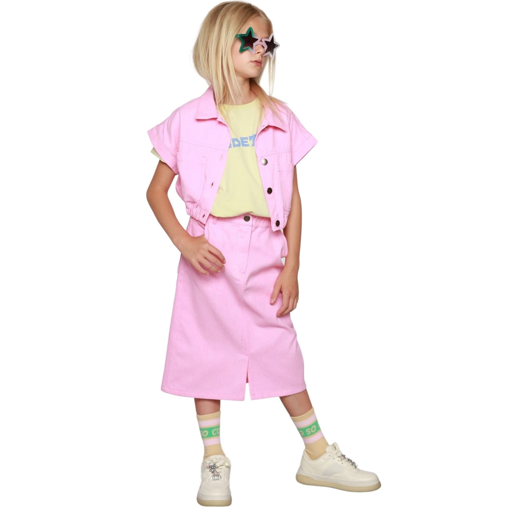 Twill Boxy Jacket | Pink