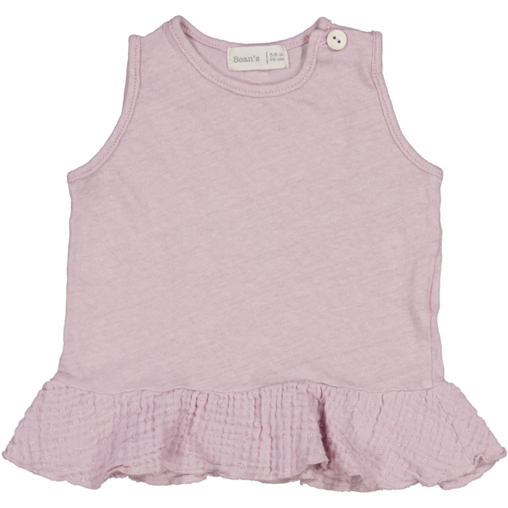Cotton Linen T-Shirt Frilly Mauve Pink