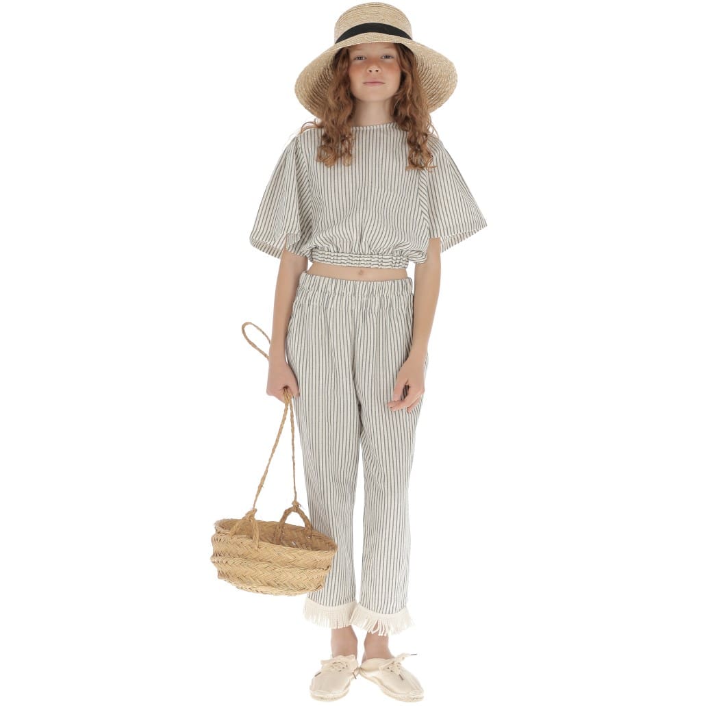 Top Butterfly | Medium Gray Stripe