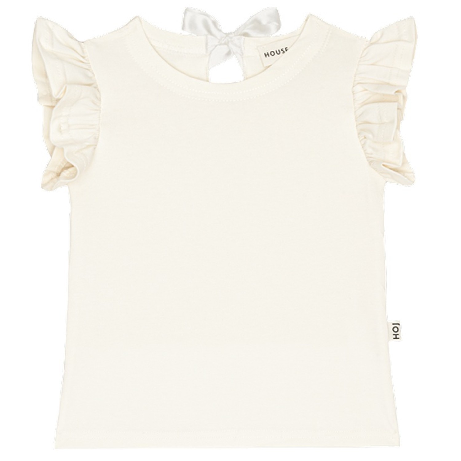 Cream Ruffled Tee