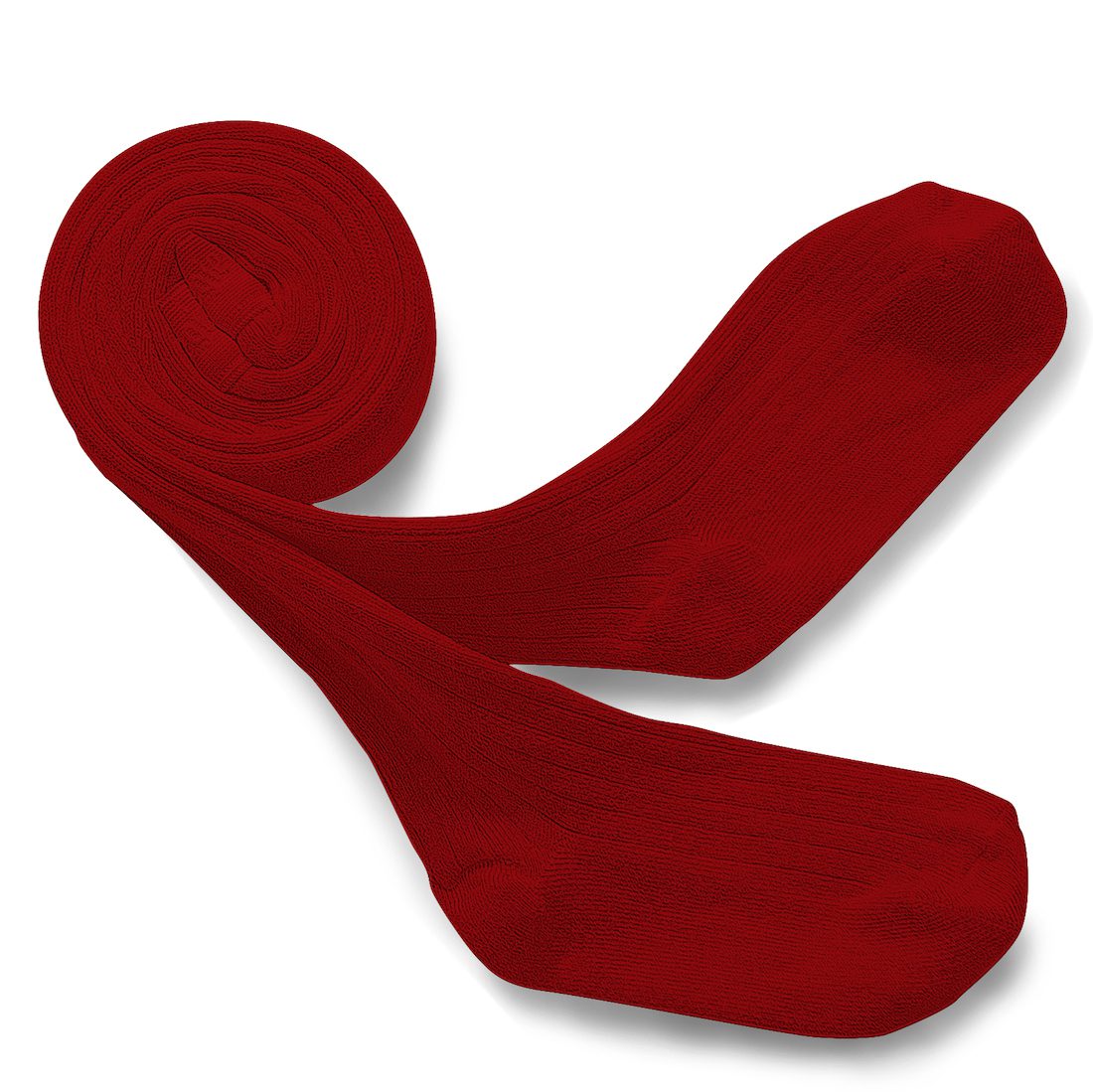 Ribbed Tights Rouge Carmin