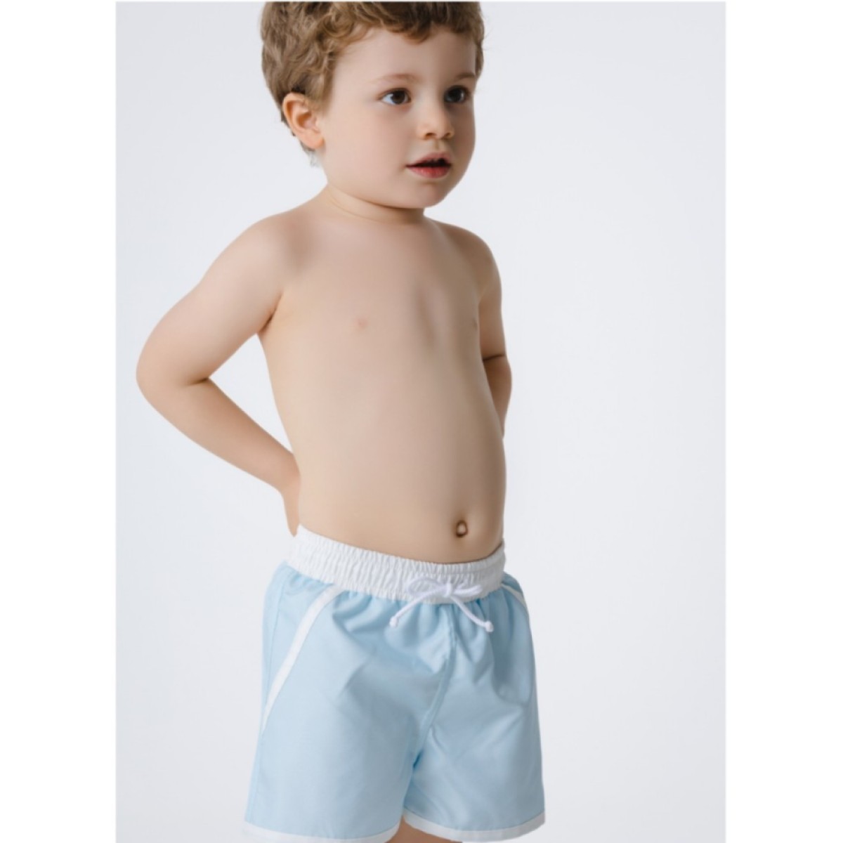 Classic Blue Rash-guard & Swim Shorts Set