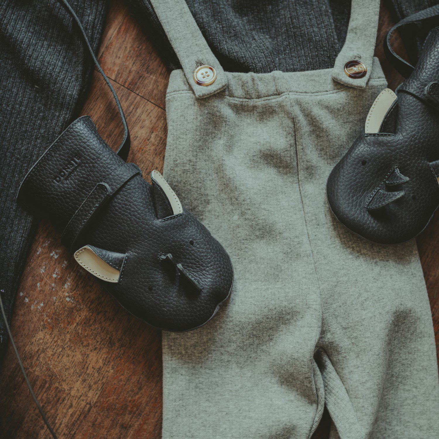 Kapi Special Mittens | Rhino | Petrol Grain Leather