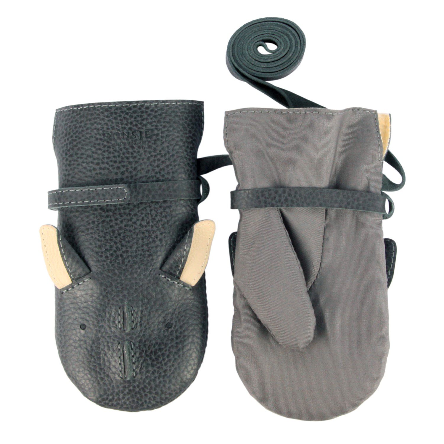 Kapi Special Mittens | Rhino | Petrol Grain Leather