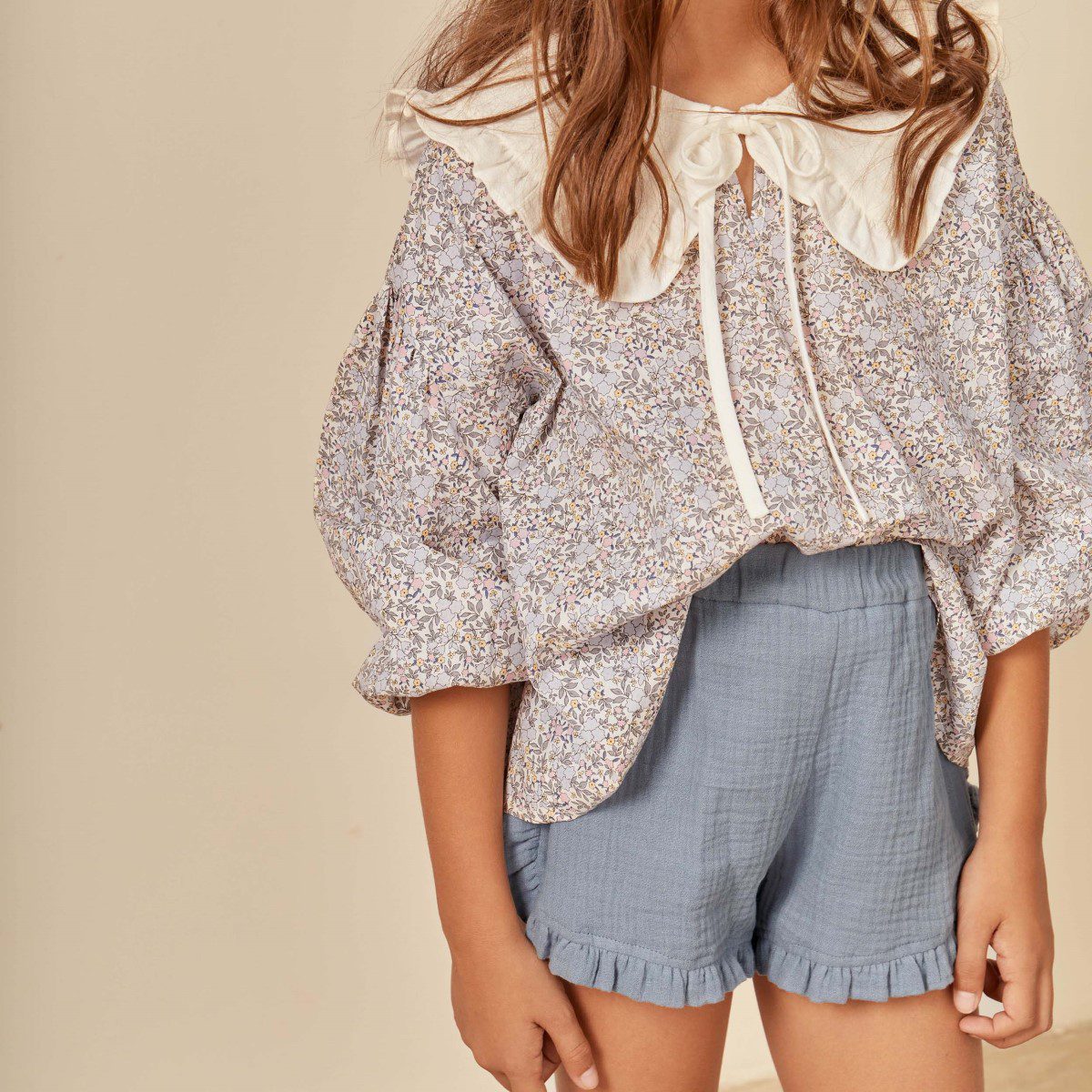 Valentina Voile Blouse & Elise Muslin Ruffle Short | Set