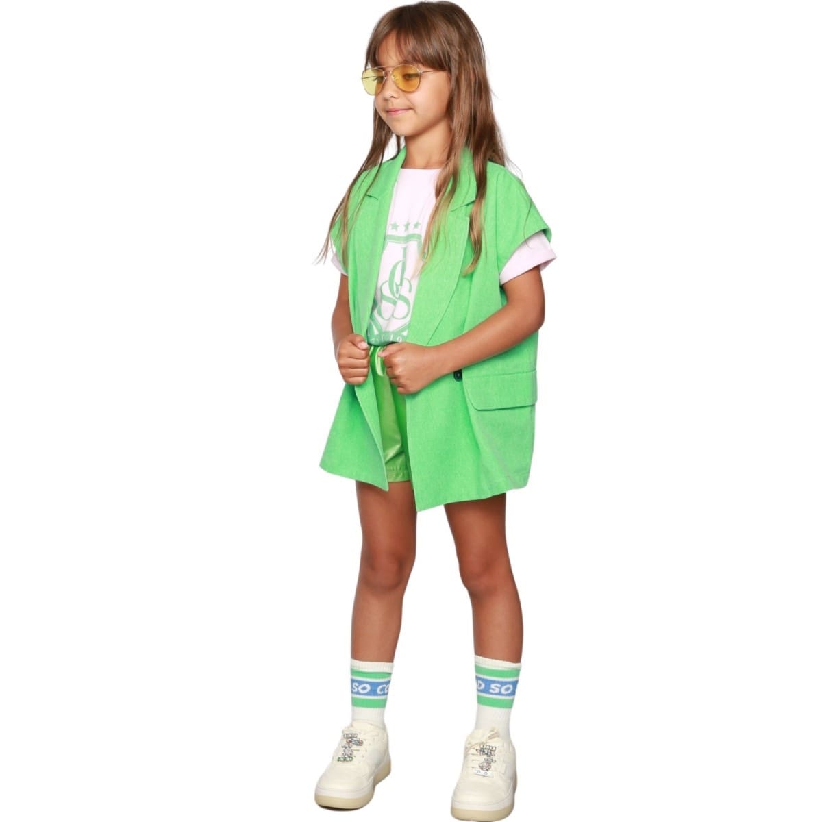 Twill Sleeveless Blazer