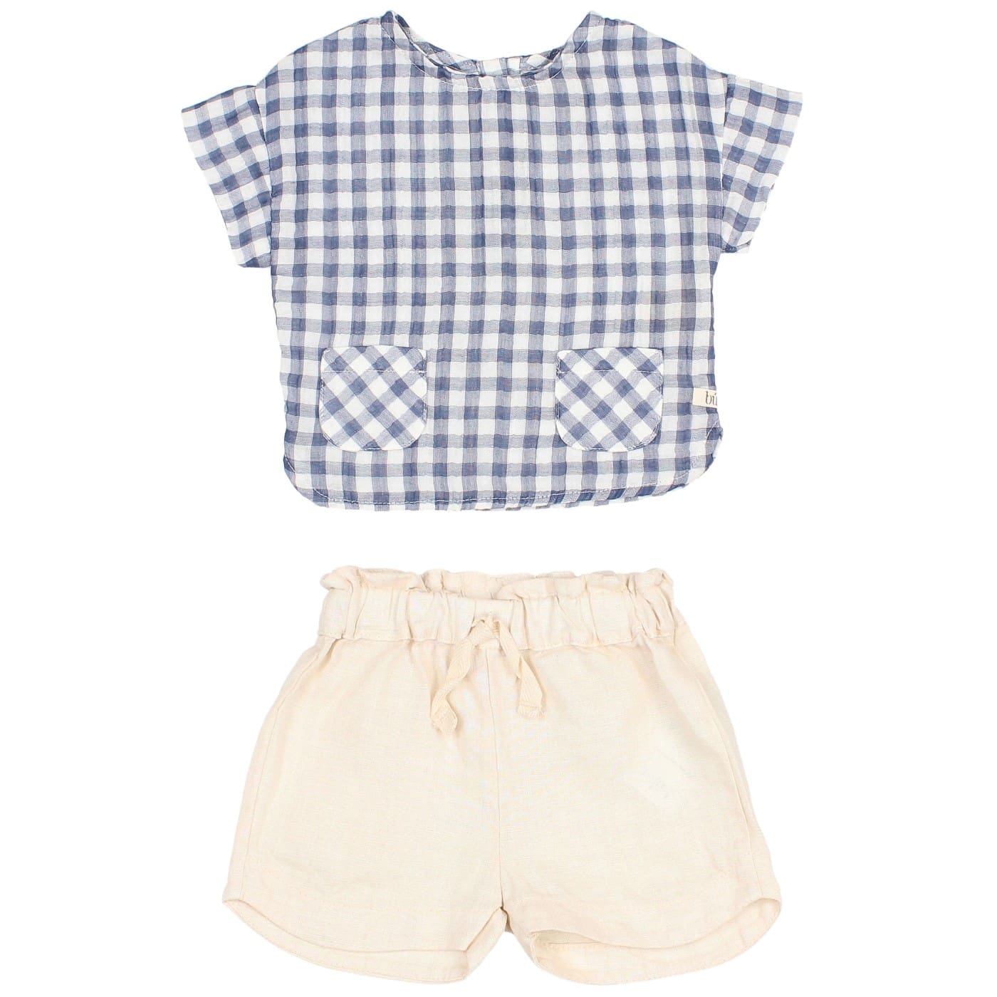 BB Gingham Shirt & Linen Shorts