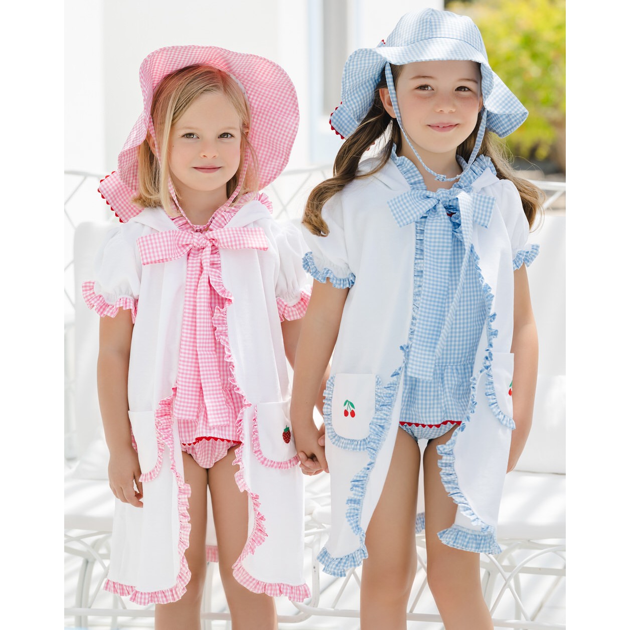 Gingham Mix Blue Cover Up