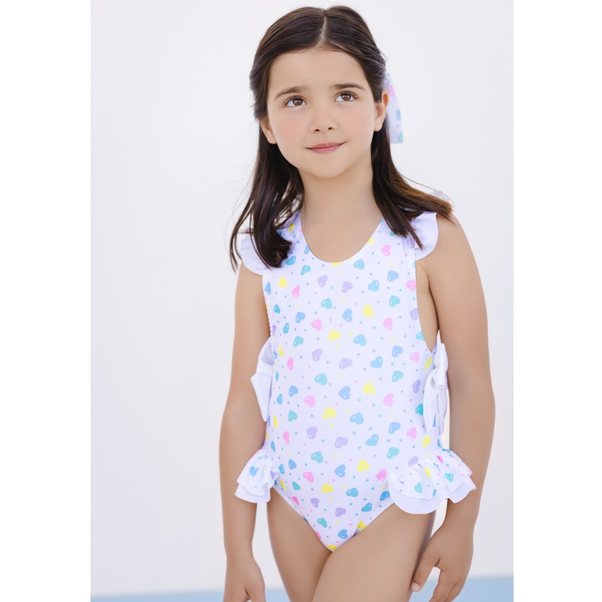 Multicolor Hearts Swimsuit