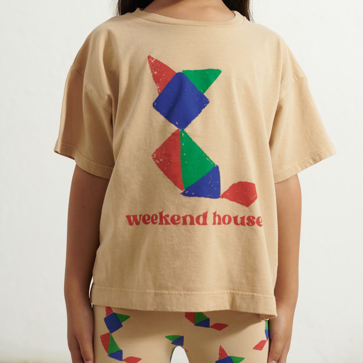 Tangram T-Shirt & Leggings | Sand