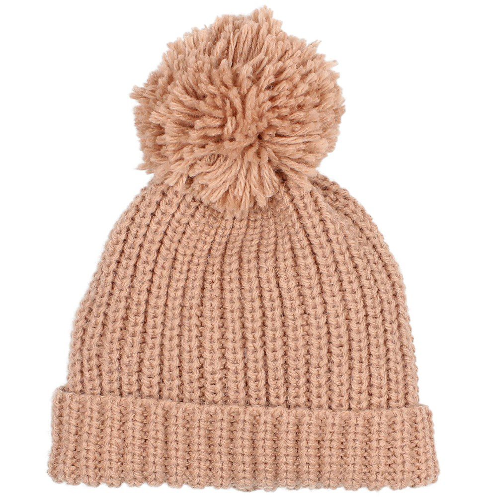 Pom Pom Soft Knit Hat | Antik Rose