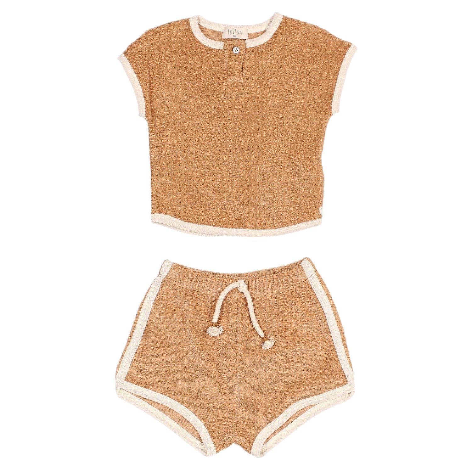 BB Terry Cloth T-shirt & Shorts | Caramel