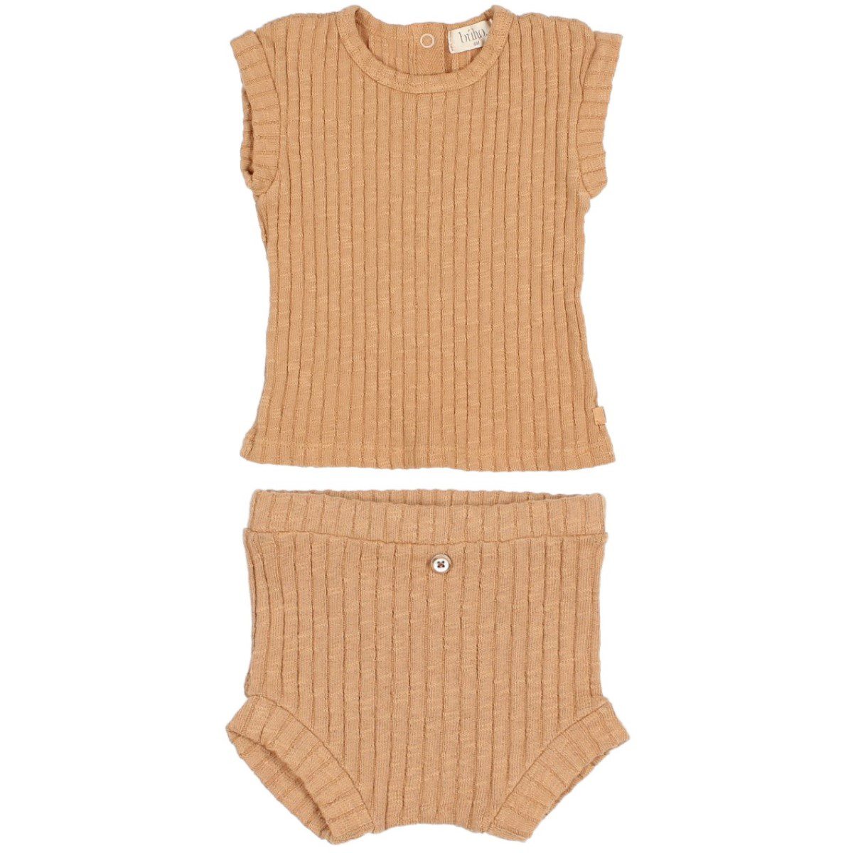 BB Rib T-Shirt & Culotte | Caramel