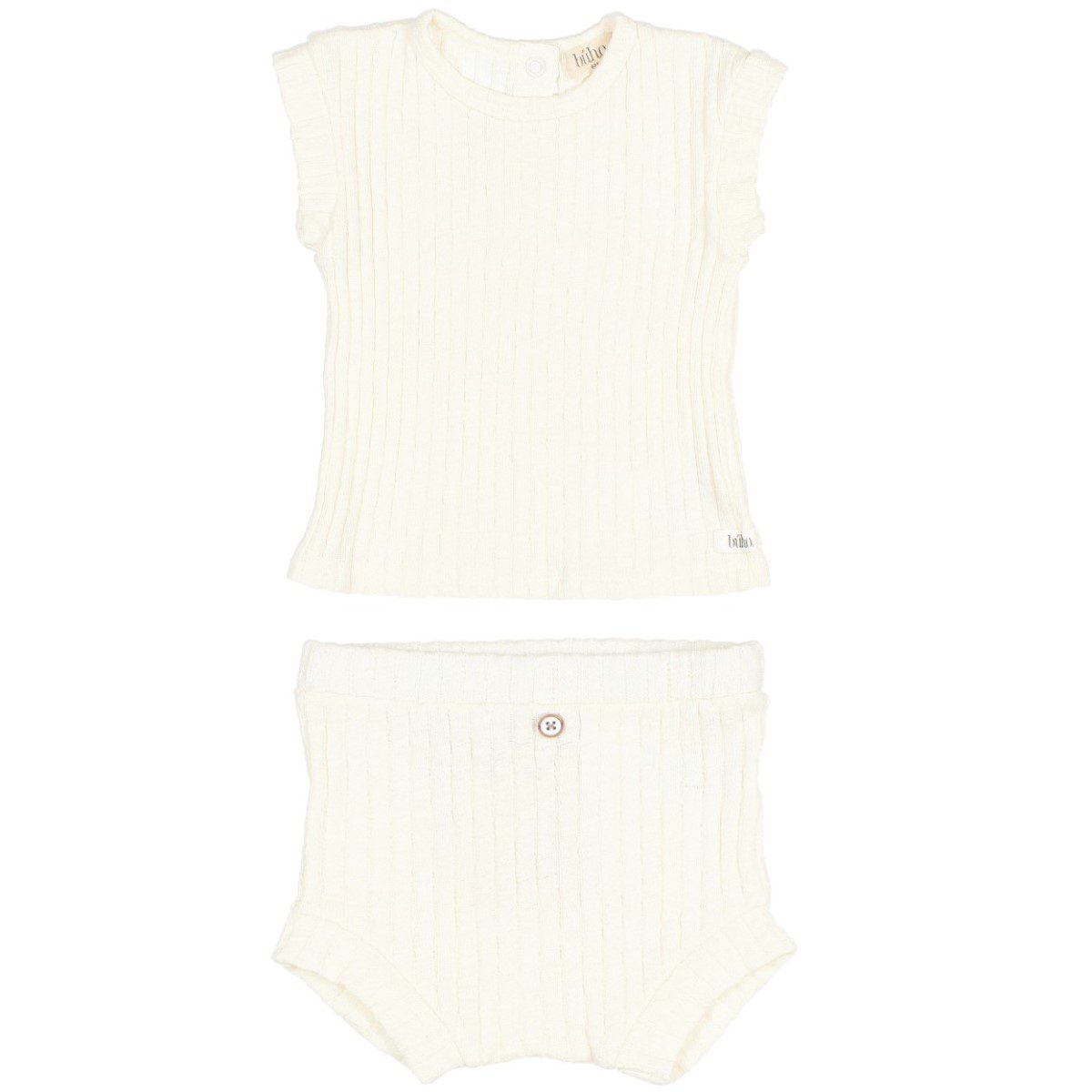 BB Rib T-Shirt & Culotte | Ecru