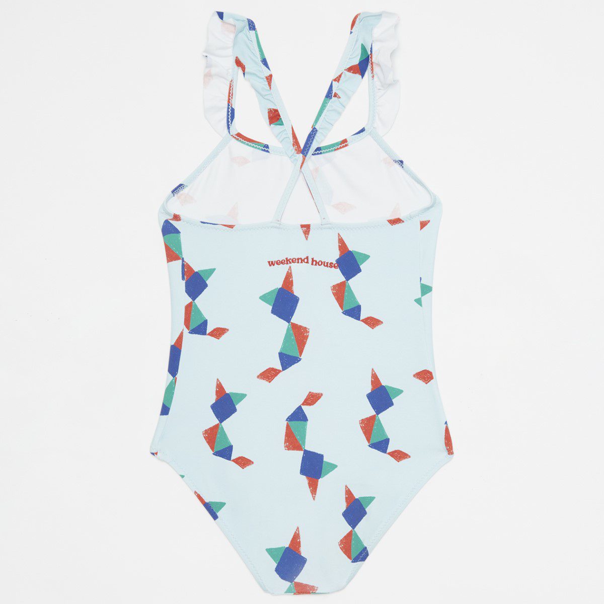 Tangram Swimsuit | Pastel Blue