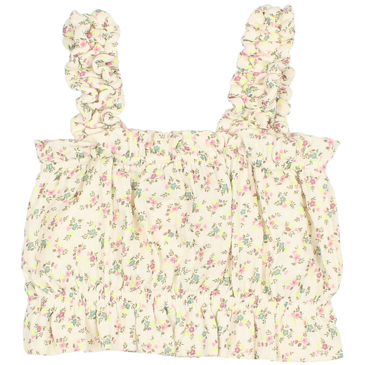 Provence Crop Top & Folk Skirt-Pants | Ecru