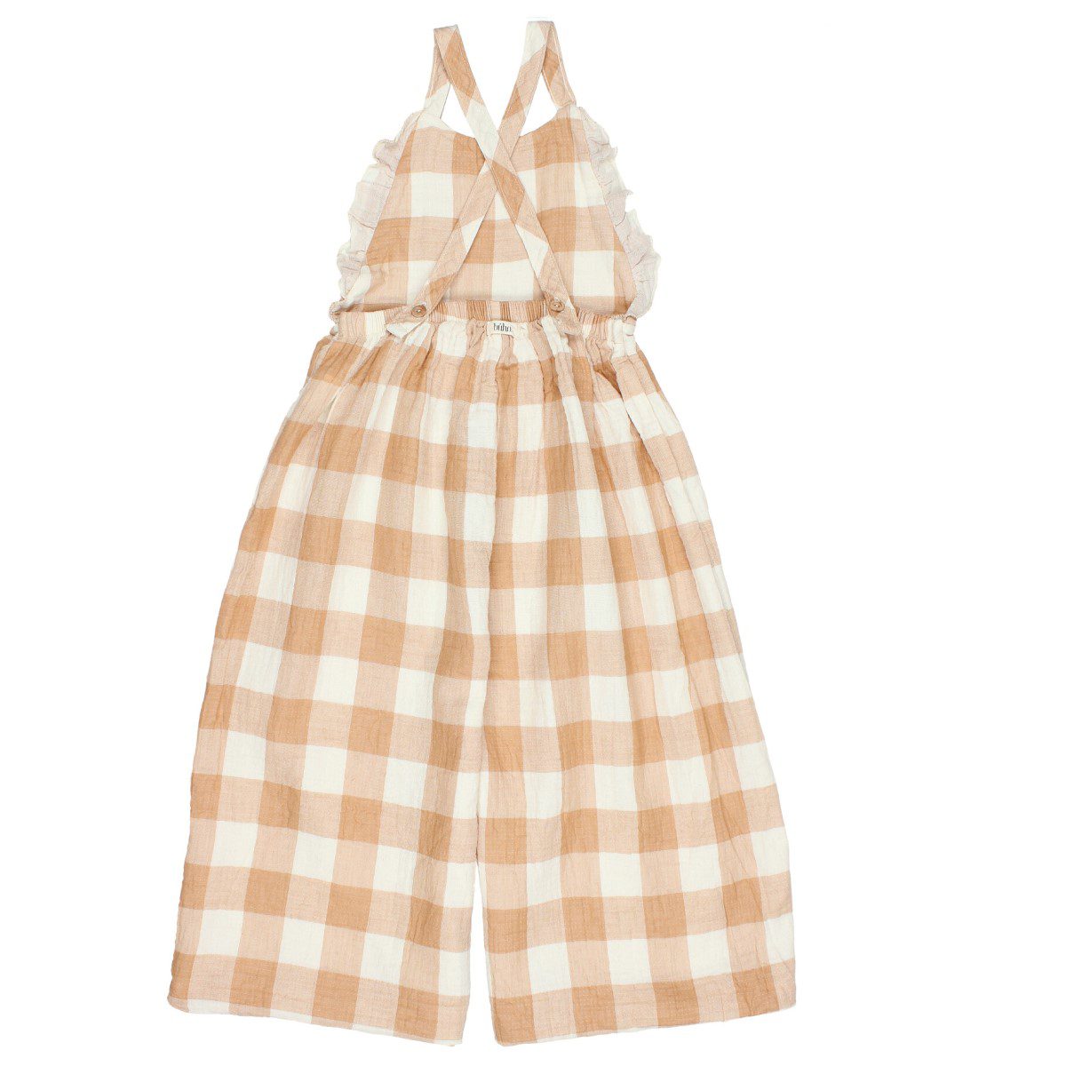 Gingham Jumpsuit | Caramel