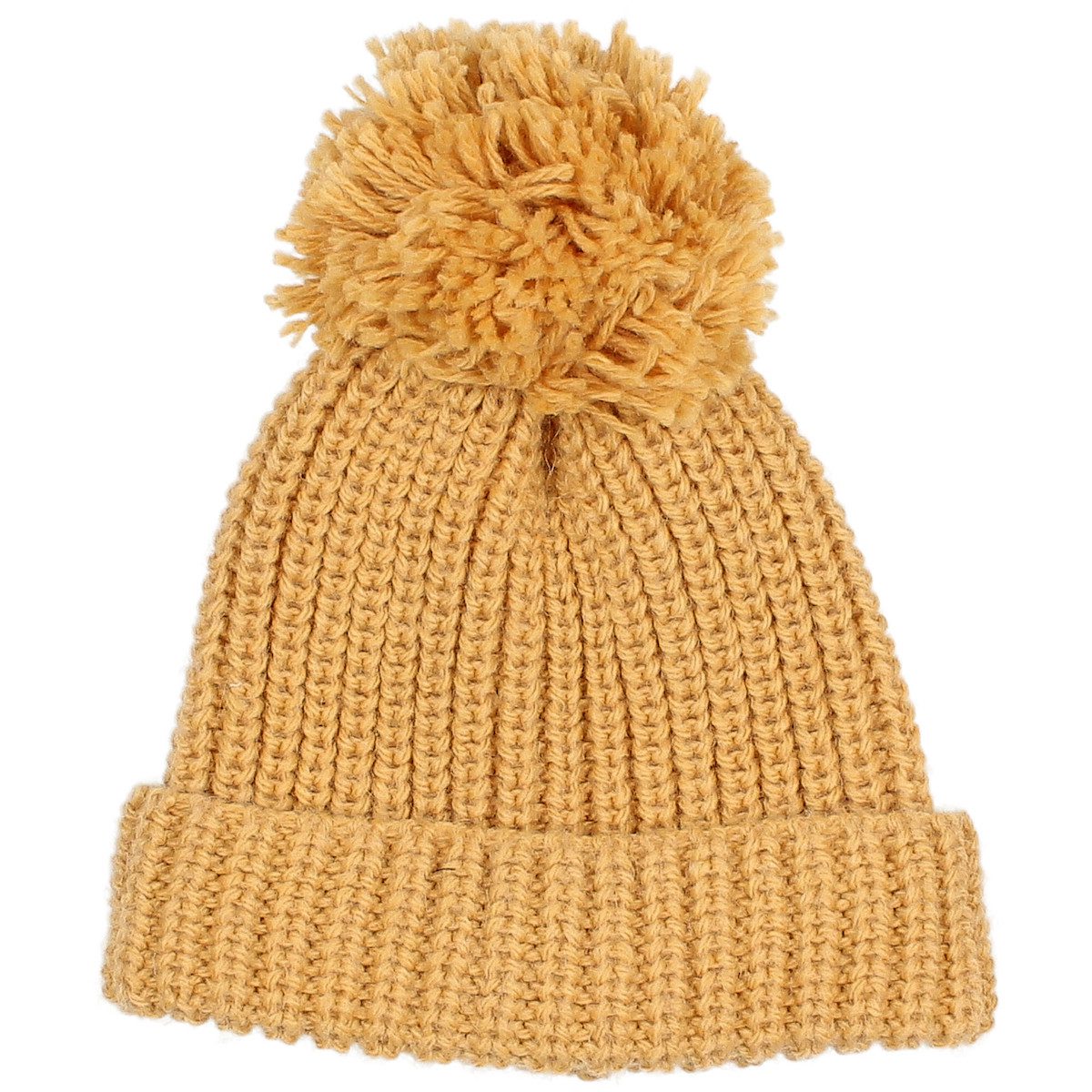 Pom Pom Soft Knit Hat | Amber