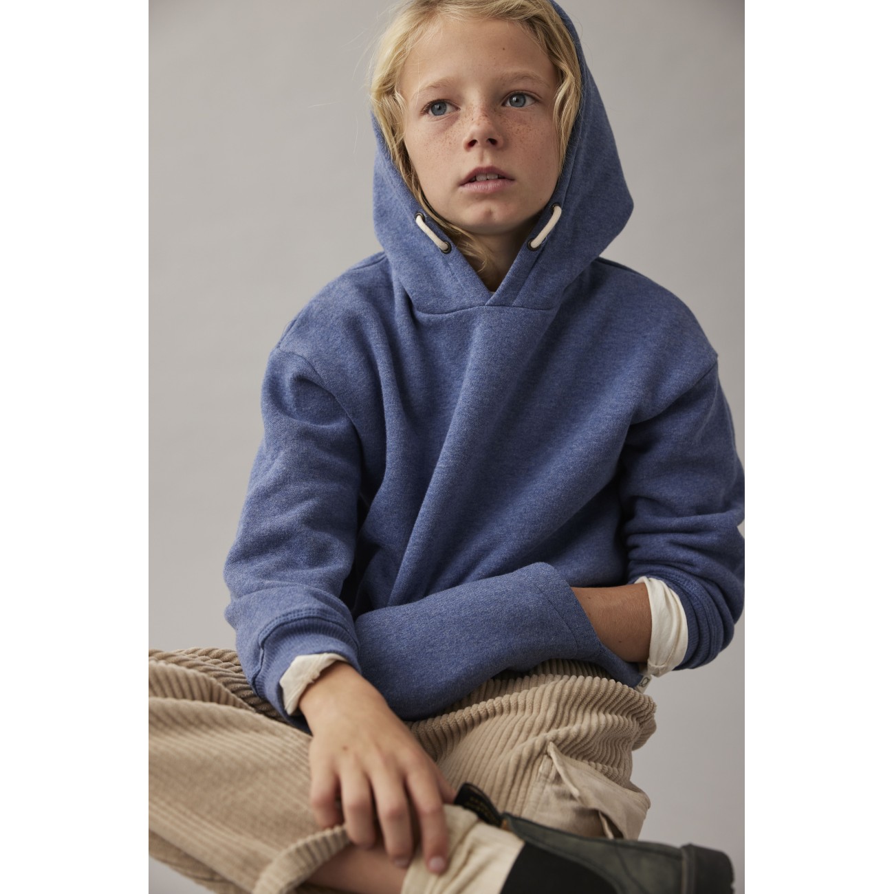Orlando Hooded Sweatshirt & Rabat Pants Chambray Mélange fleece