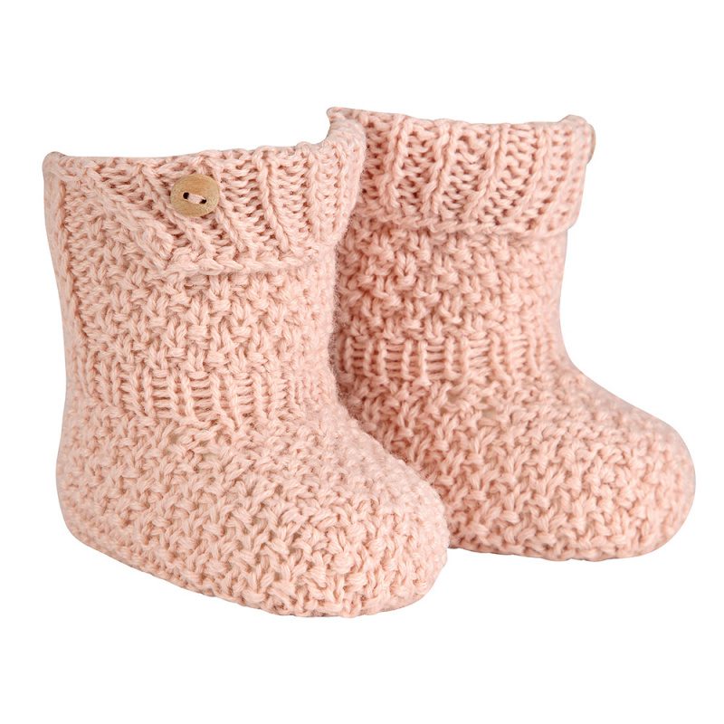 Merino-Acrylic Baby Booties | Nude (914)