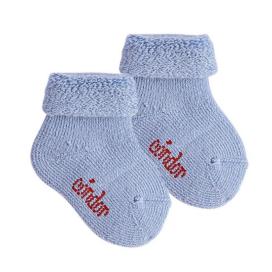 Wool Terry Short Socks W/ Cuff | Blue (916)