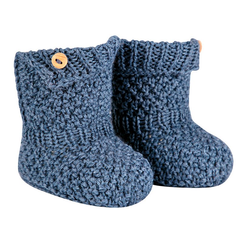 Merino-Acrylic Baby Booties | Jeans (941)