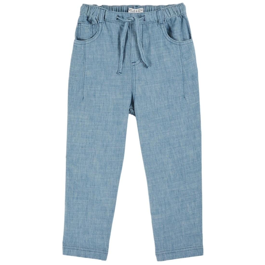 Light Blue Cotton & Linen Pants