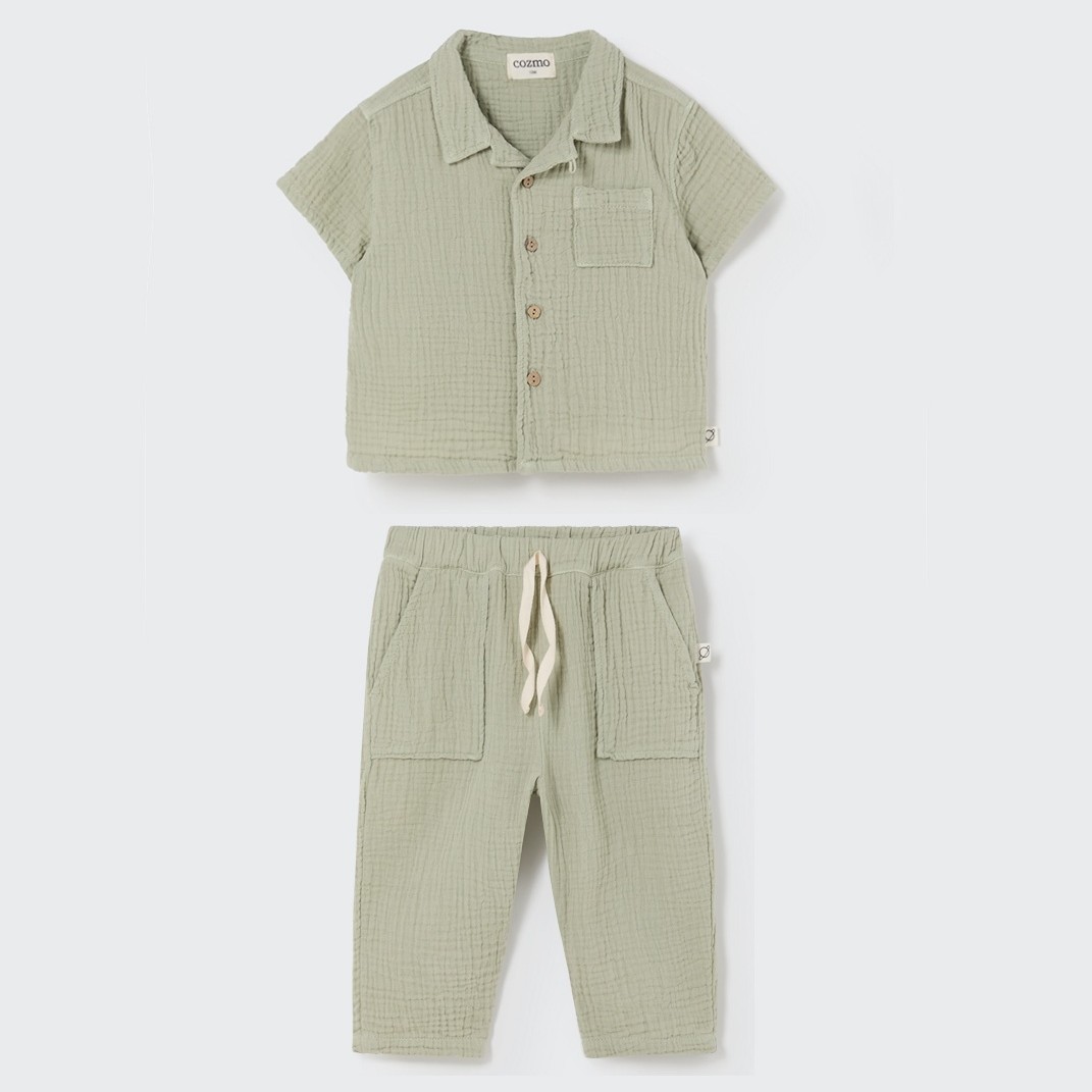 Abel Gauze Shirt & Mario Gauze Pants | Green