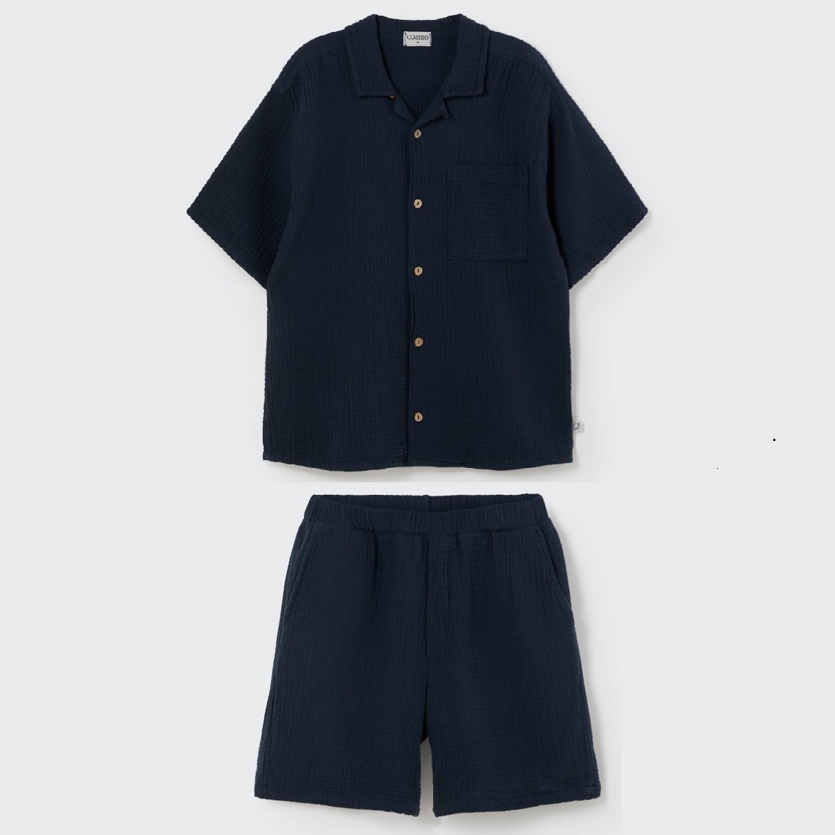 3 Piece Set | Abelk Gauze Shirt + Alank Tshirt + Alexk Gauze Bermuda