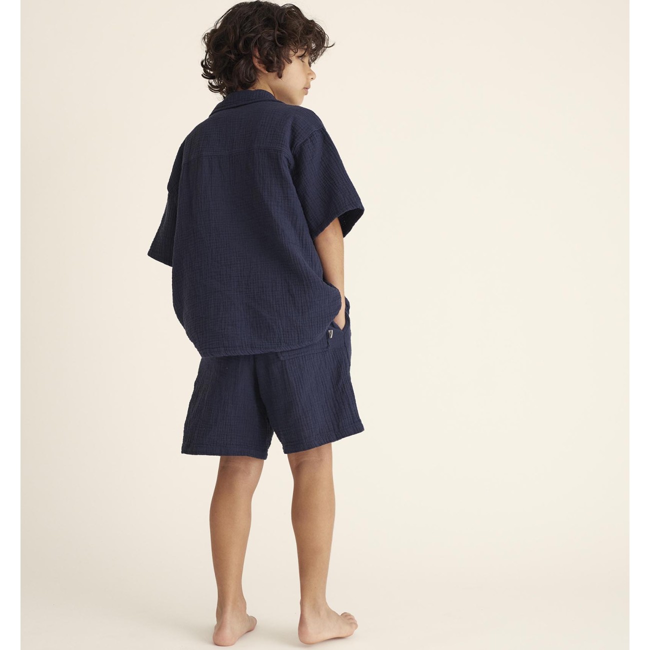 3 Piece Set | Abelk Gauze Shirt + Alank Tshirt + Alexk Gauze Bermuda