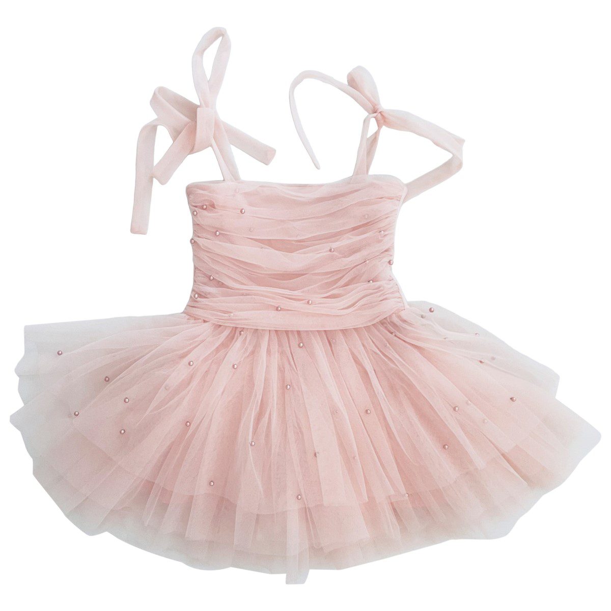 Pearl Tulle Ballerina Dress | Pink