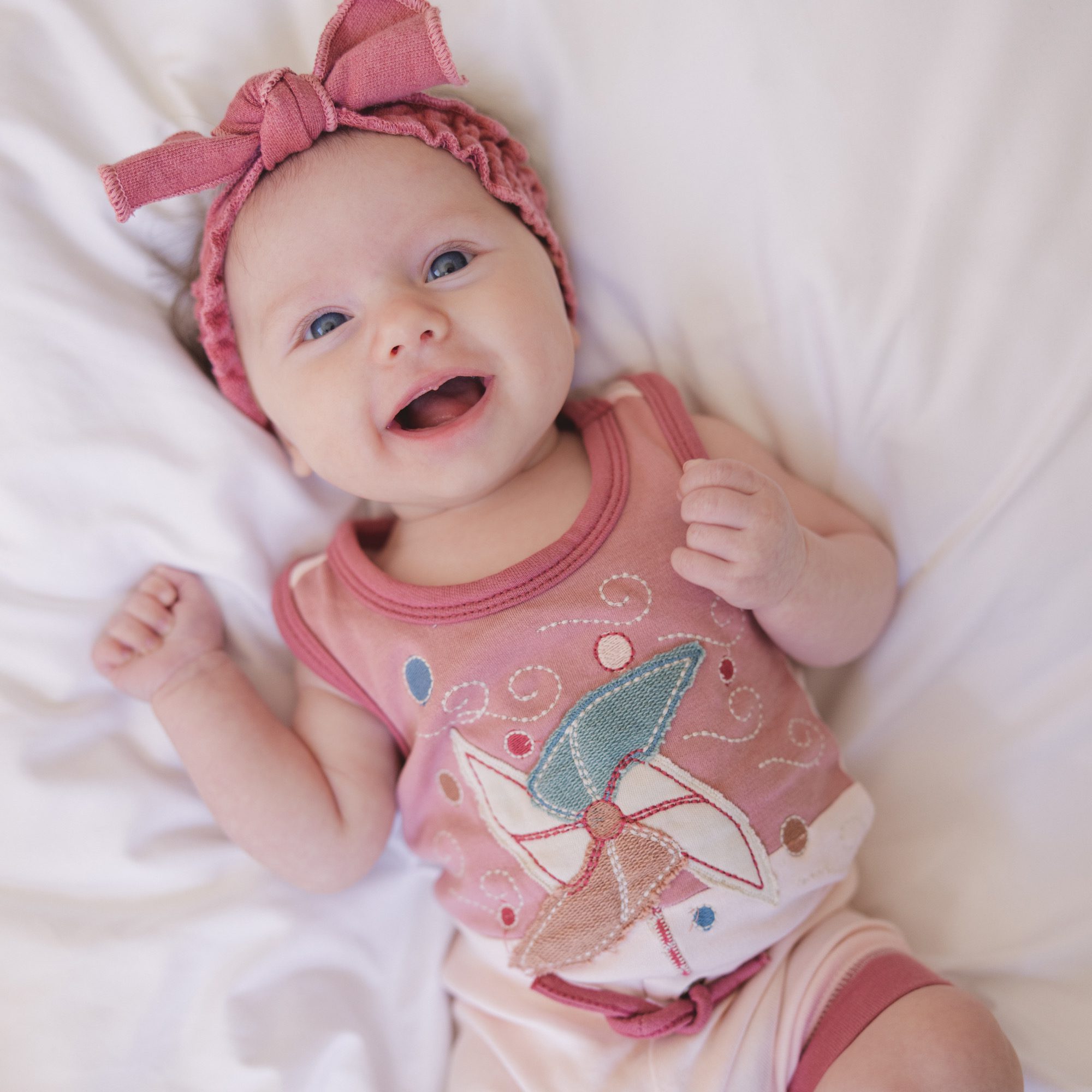 Appliqué Tank & Bike Short Set | Pinwheel