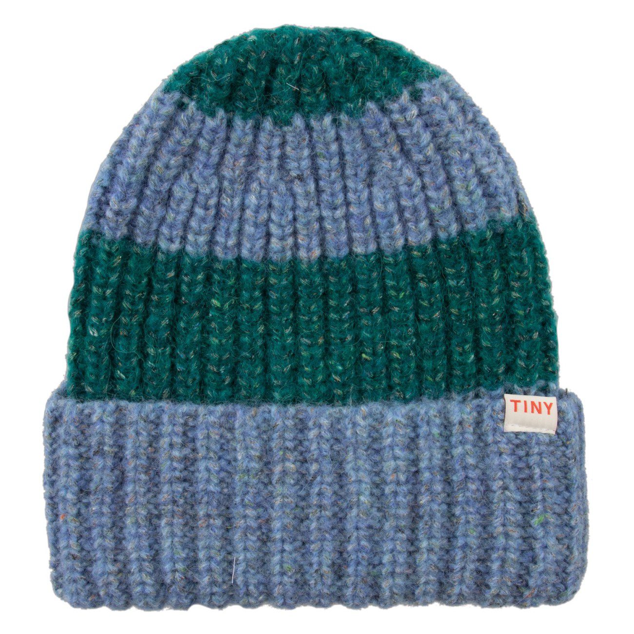 Big Stripes Beanie | Grey/Petrol Green