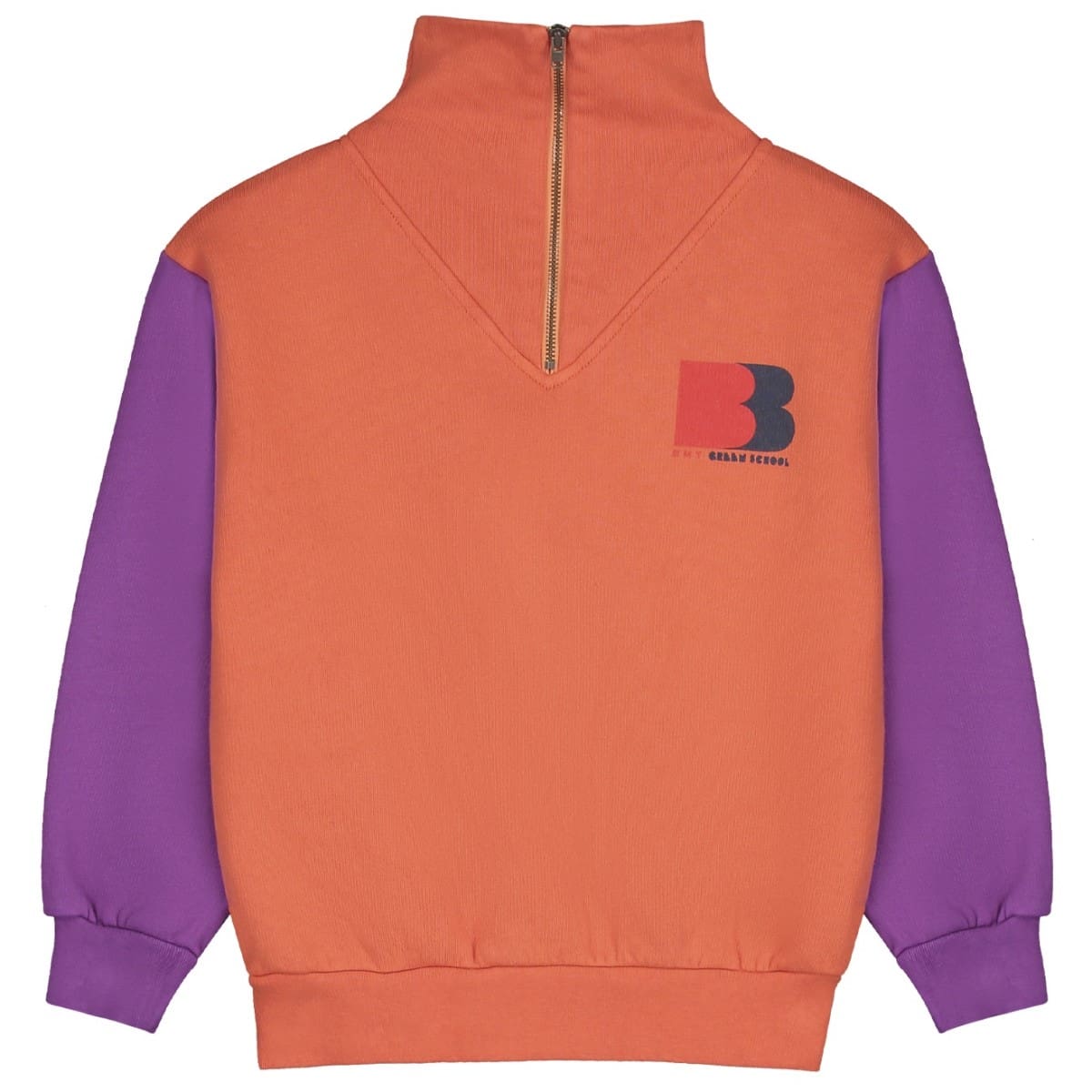 Sweatshirt Zipp Color Sleeve