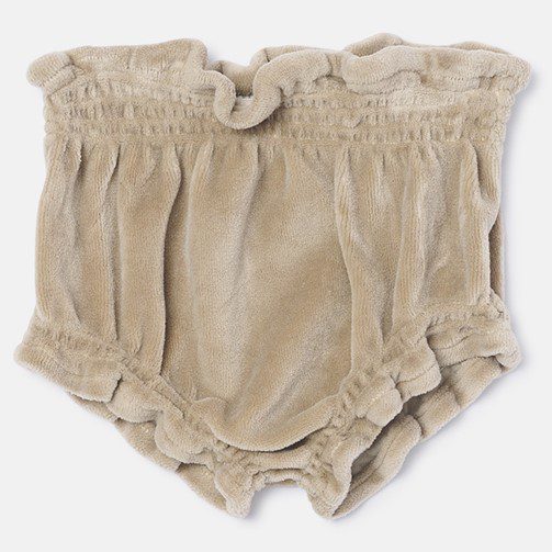Basic Collar Bodysuit & Velour Bloomers