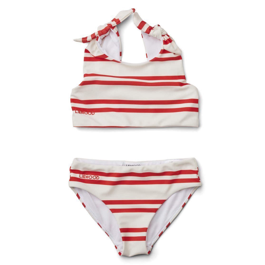 Bow Bikini Set | Creme De La Creme/Apple Red