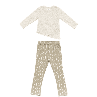 Asymmetrical Hem & Narwhals Pants Set