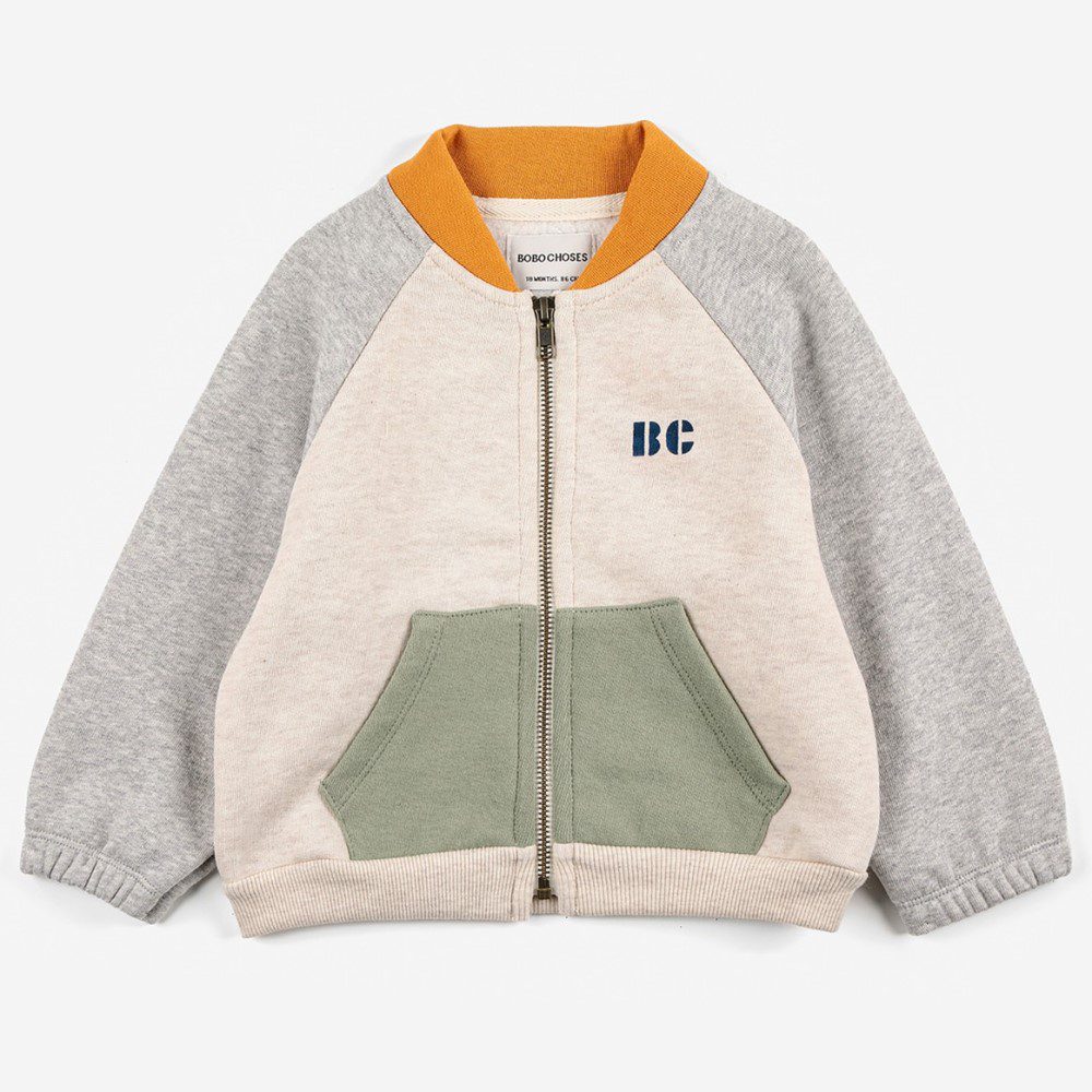 Color Block Zipped Sweatshirt