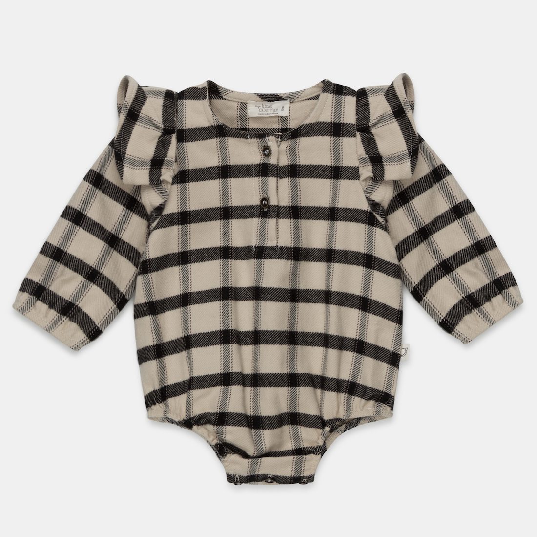 Ruffle Plaid Romper