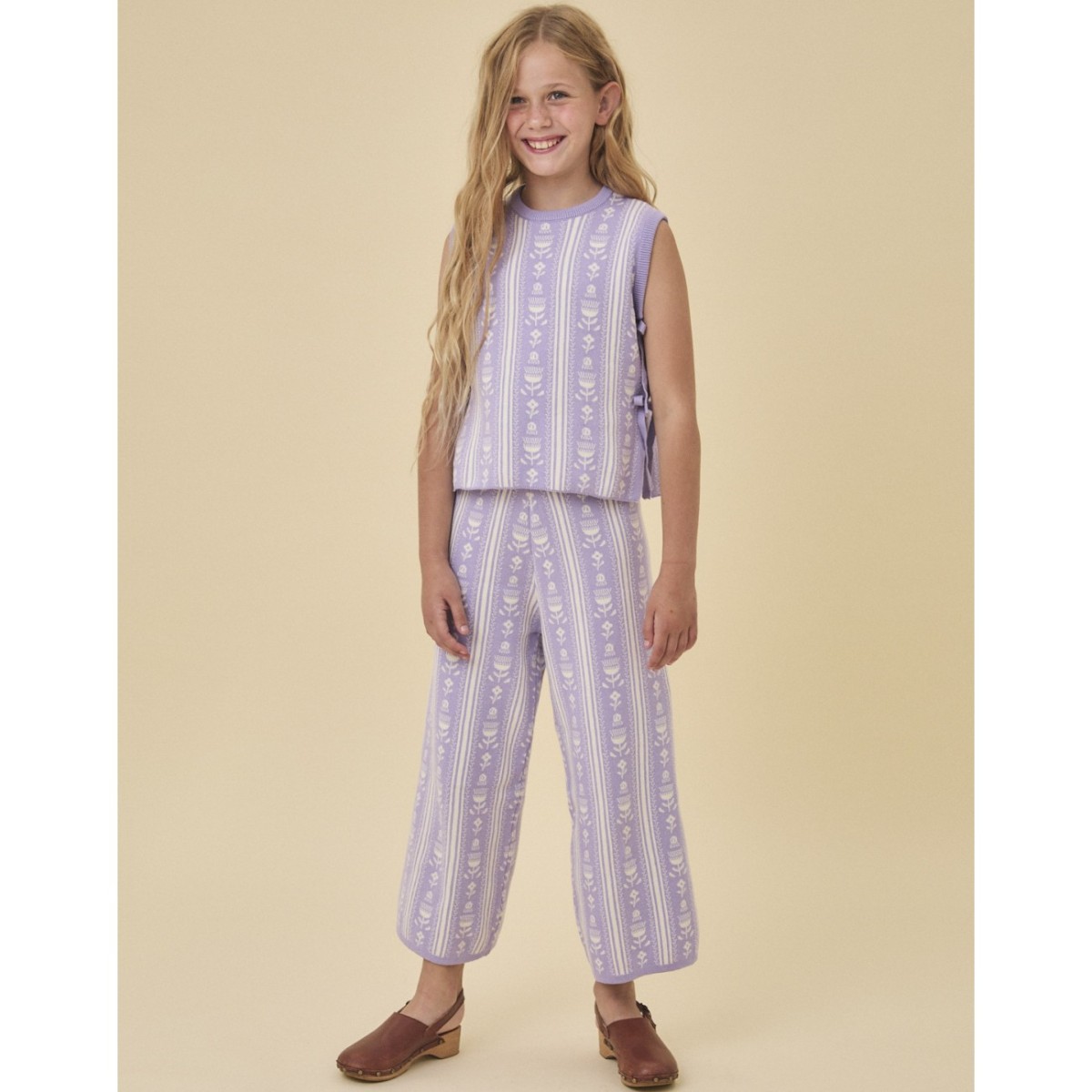 Lily Flower Vest & Bell Bottoms