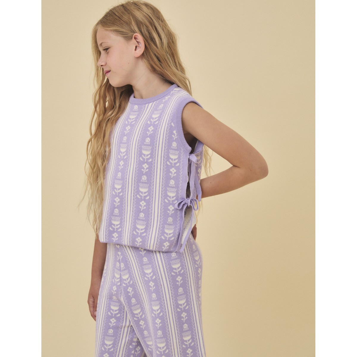 Lily Flower Vest & Bell Bottoms