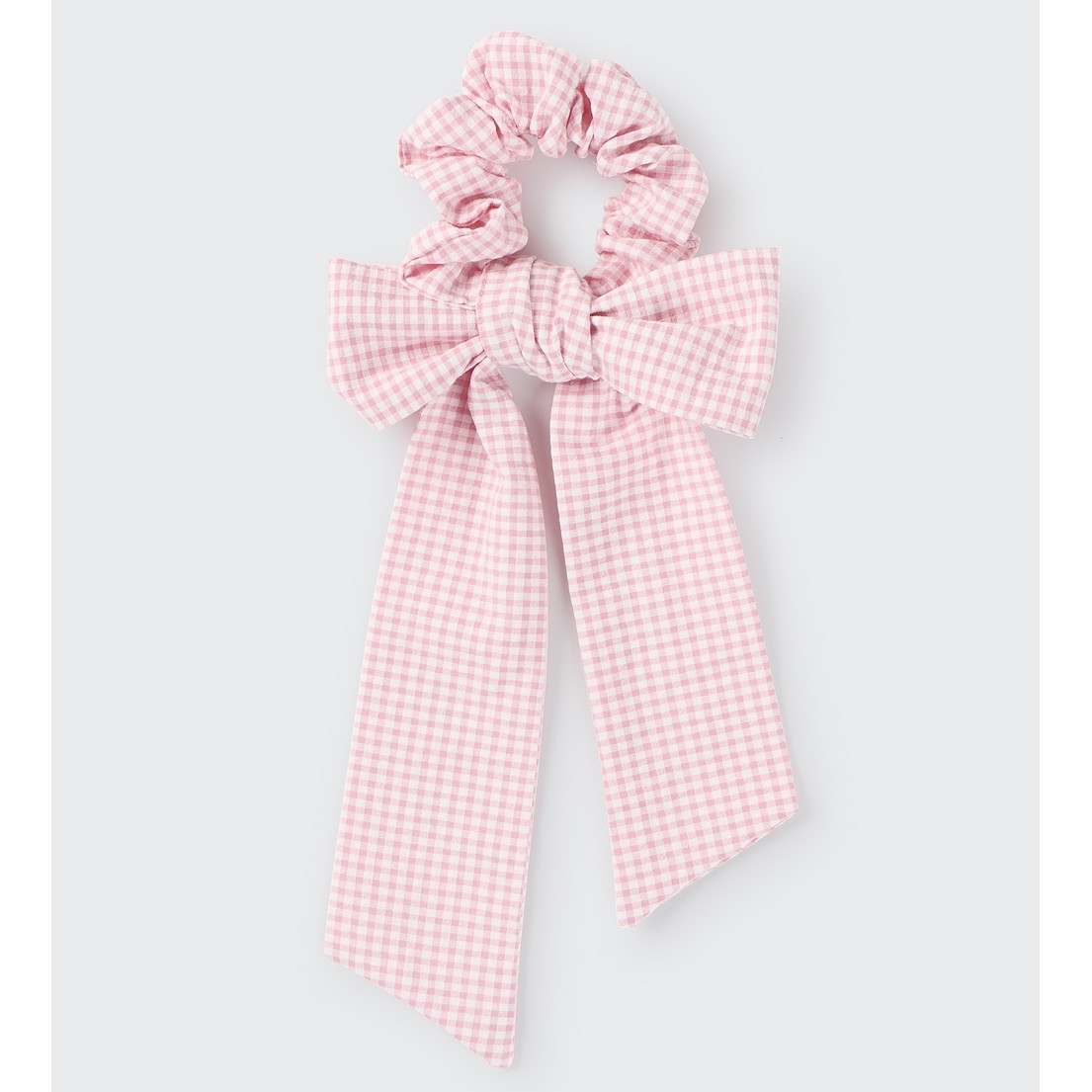 Gingham Scrunchie | Crystal Pink